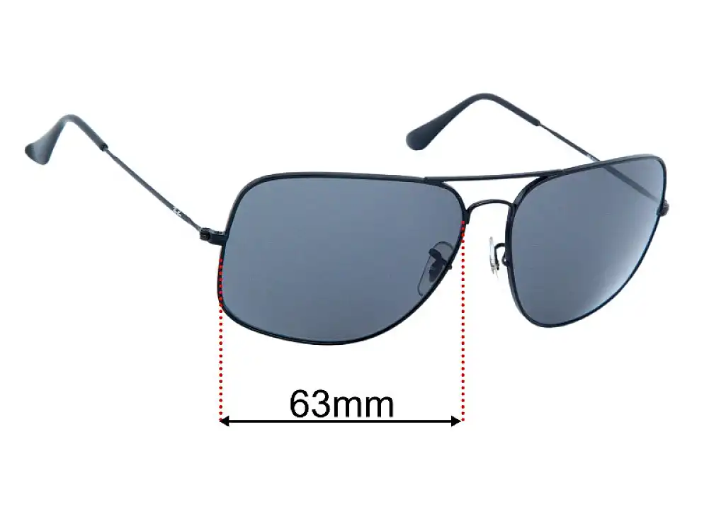 Ray-Ban RB3363 63mm Replacement Lenses